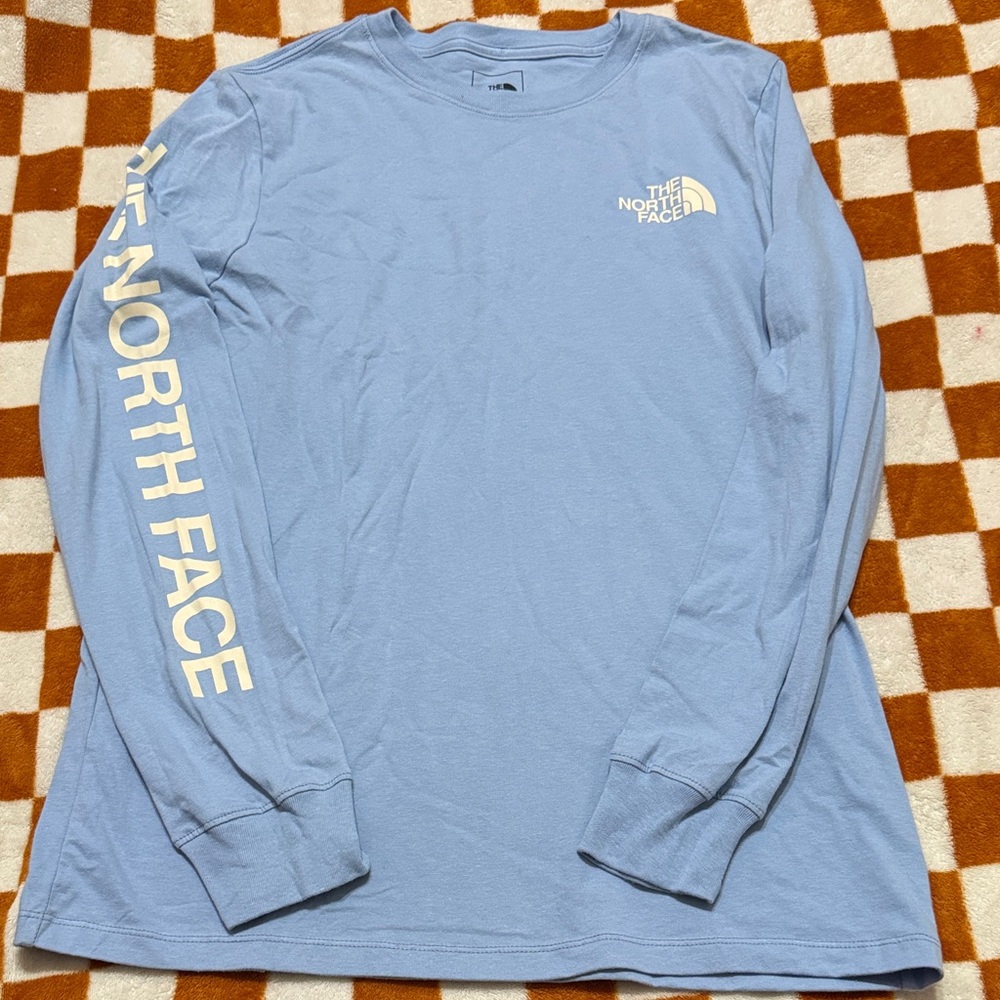 The North Face Women’s Long Sleeve Logo Tee – Light Blue – Size M – NWOT